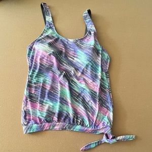 Women’s multi color tankini top size XXL